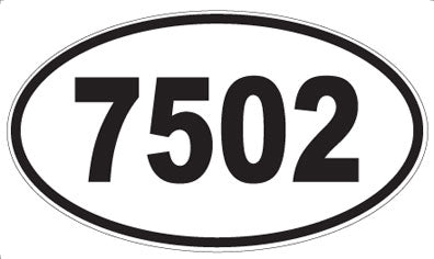 7502 - Oval Sticker