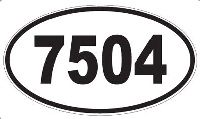7504 - Oval Sticker