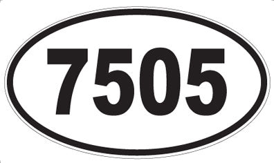 7505 - Oval Sticker