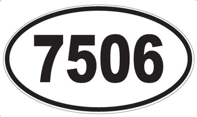 7506 - Oval Sticker