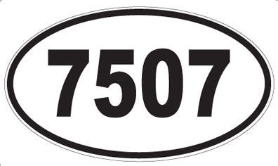 7507 - Oval Sticker