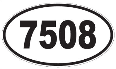 7508 - Oval Sticker