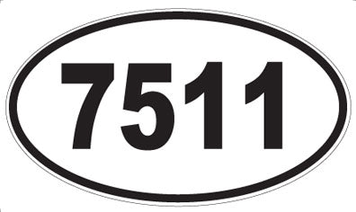 7511 - Oval Sticker