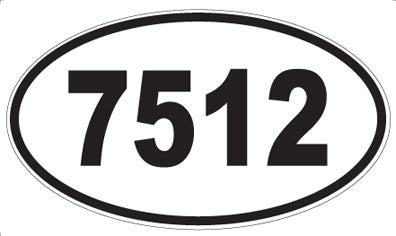 7512 - Oval Sticker