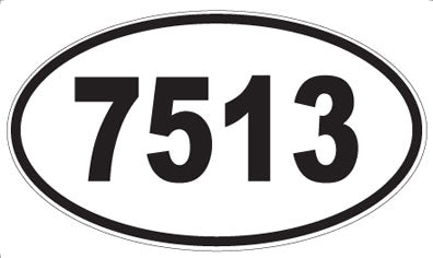 7513 - Oval Sticker