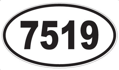 7519 - Oval Sticker