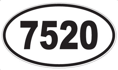 7520 - Oval Sticker