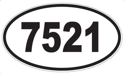 7521 - Oval Sticker