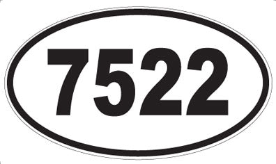 7522 - Oval Sticker