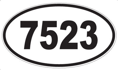 7523 - Oval Sticker