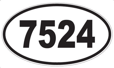 7524 - Oval Sticker