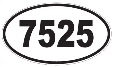 7525 - Oval Sticker