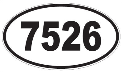 7526 - Oval Sticker