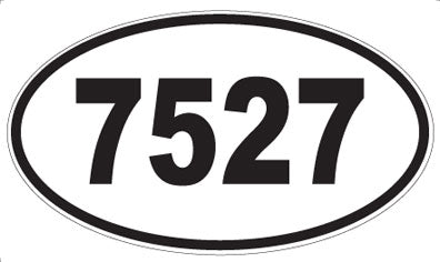 7527 - Oval Sticker