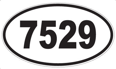 7529 - Oval Sticker