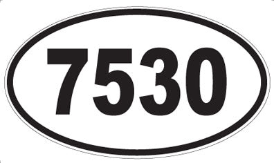 7530 - Oval Sticker