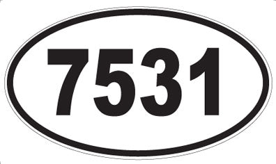 7531 - Oval Sticker