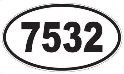 7532 - Oval Sticker