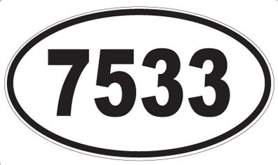 7533 - Oval Sticker