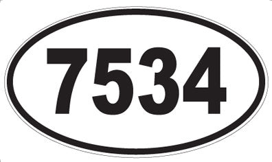 7534 - Oval Sticker