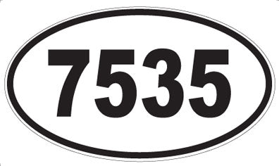 7535 - Oval Sticker