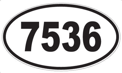 7536 - Oval Sticker