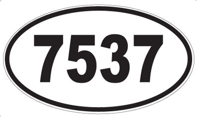 7537 - Oval Sticker