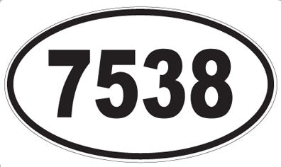 7538 - Oval Sticker