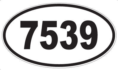 7539 - Oval Sticker