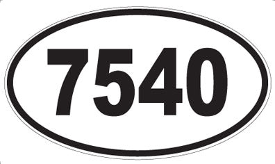 7540 - Oval Sticker