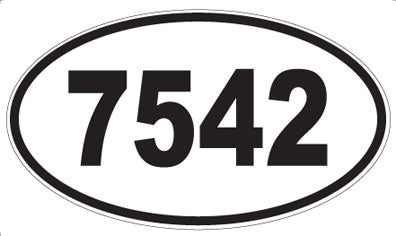 7542 - Oval Sticker