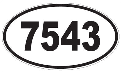 7543 - Oval Sticker