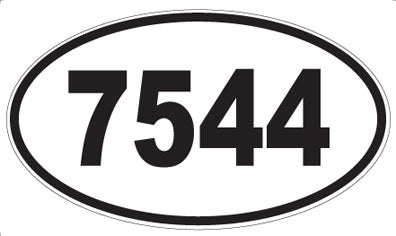 7544 - Oval Sticker