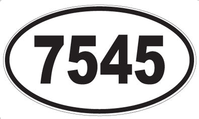 7545 - Oval Sticker