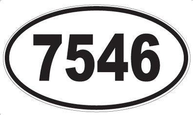 7546 - Oval Sticker