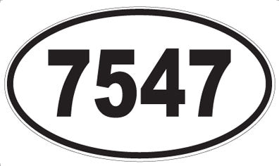 7547 - Oval Sticker