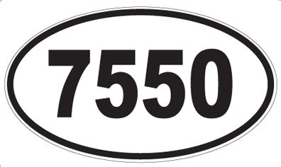 7550 - Oval Sticker