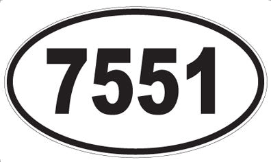 7551 - Oval Sticker