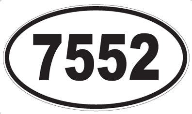 7552 - Oval Sticker