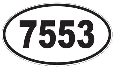 7553 - Oval Sticker