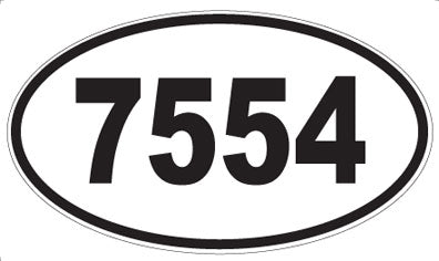 7554 - Oval Sticker