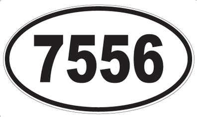 7556 - Oval Sticker