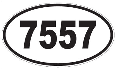 7557 - Oval Sticker