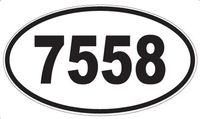 7558 - Oval Sticker