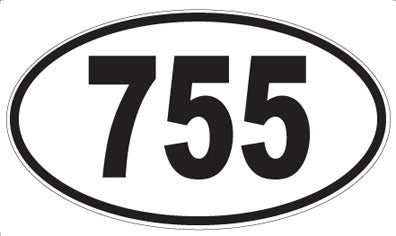 755 - Oval Sticker