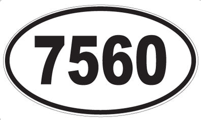 7560 - Oval Sticker