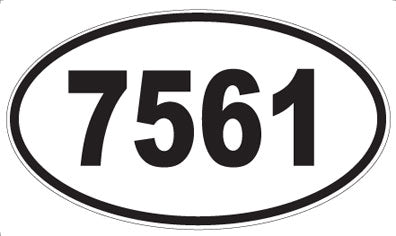 7561 - Oval Sticker