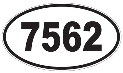 7562 - Oval Sticker