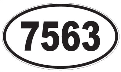 7563 - Oval Sticker