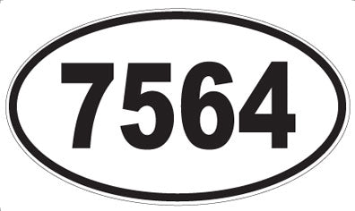 7564 - Oval Sticker